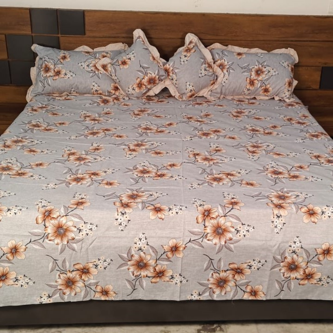 300 TC Glace Cotton Queen Size Bedding Set / Comforter Set