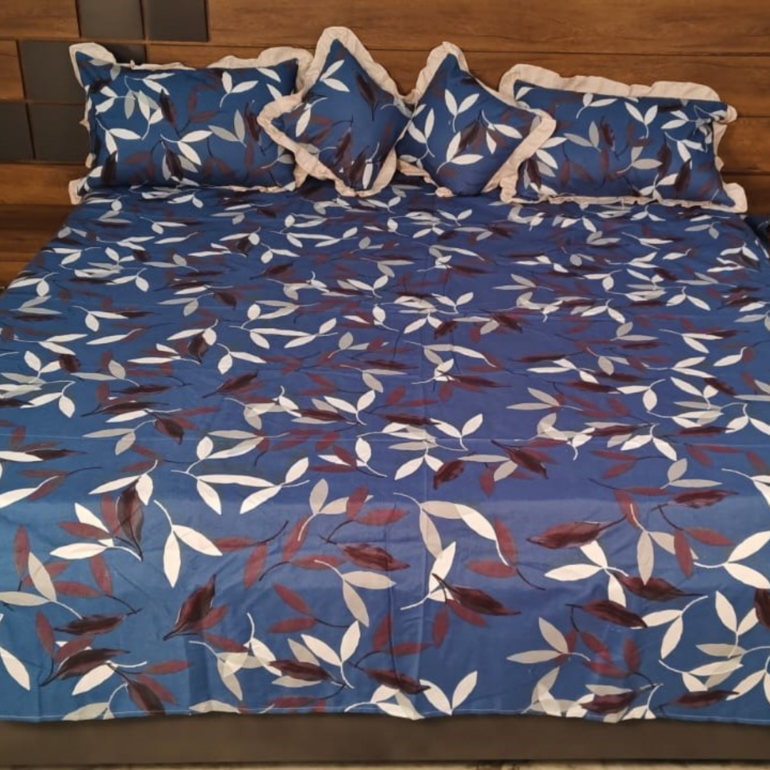 300 TC Glace Cotton Queen Size Bedding Set / Comforter Set