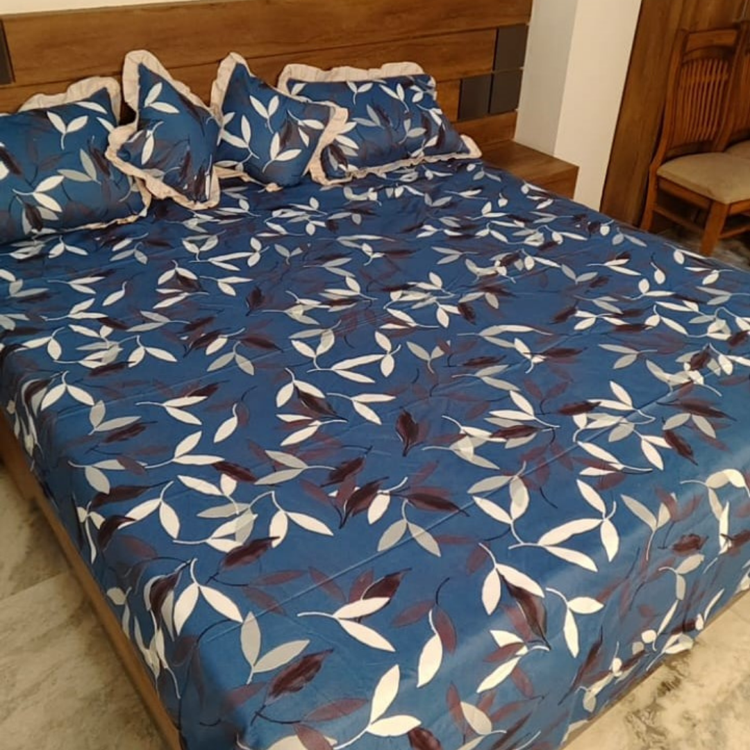 300 TC Glace Cotton Queen Size Bedding Set / Comforter Set