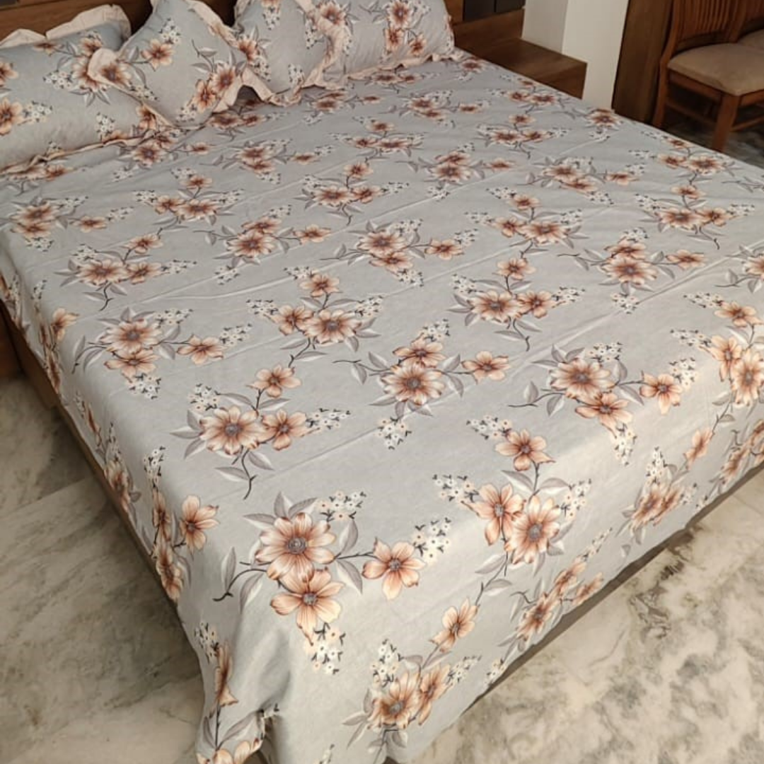 300 TC Glace Cotton Queen Size Bedding Set / Comforter Set