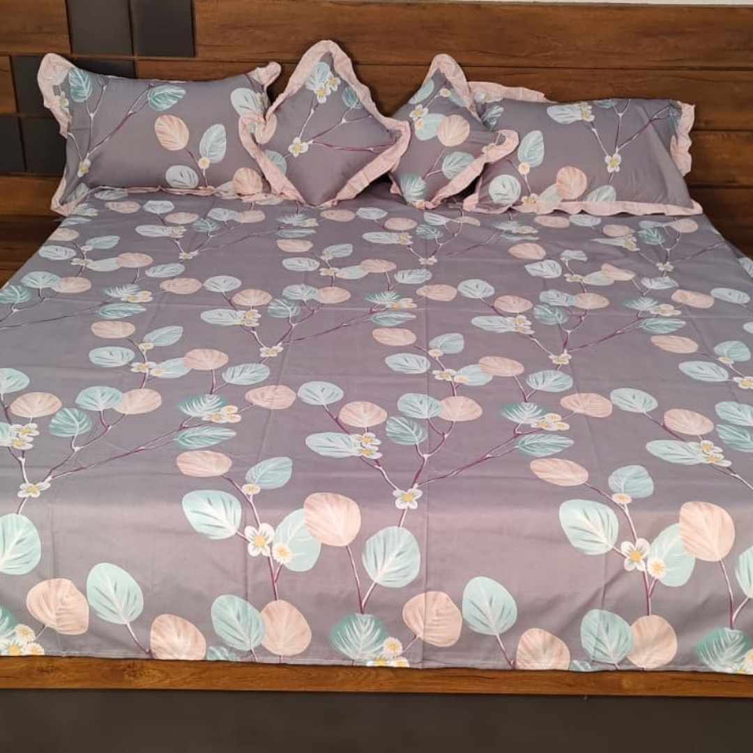 300 TC Glace Cotton Queen Size Bedding Set / Comforter Set