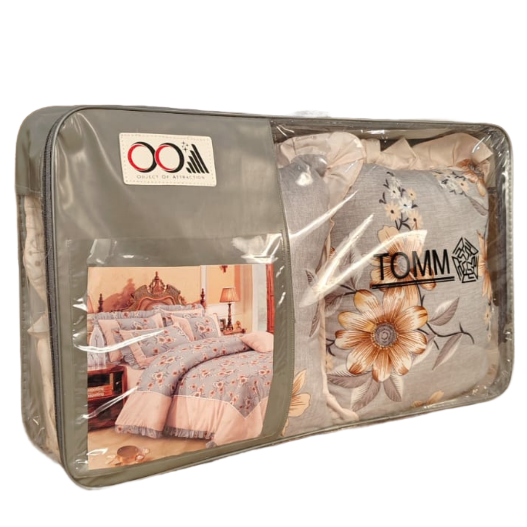 300 TC Glace Cotton Queen Size Bedding Set / Comforter Set