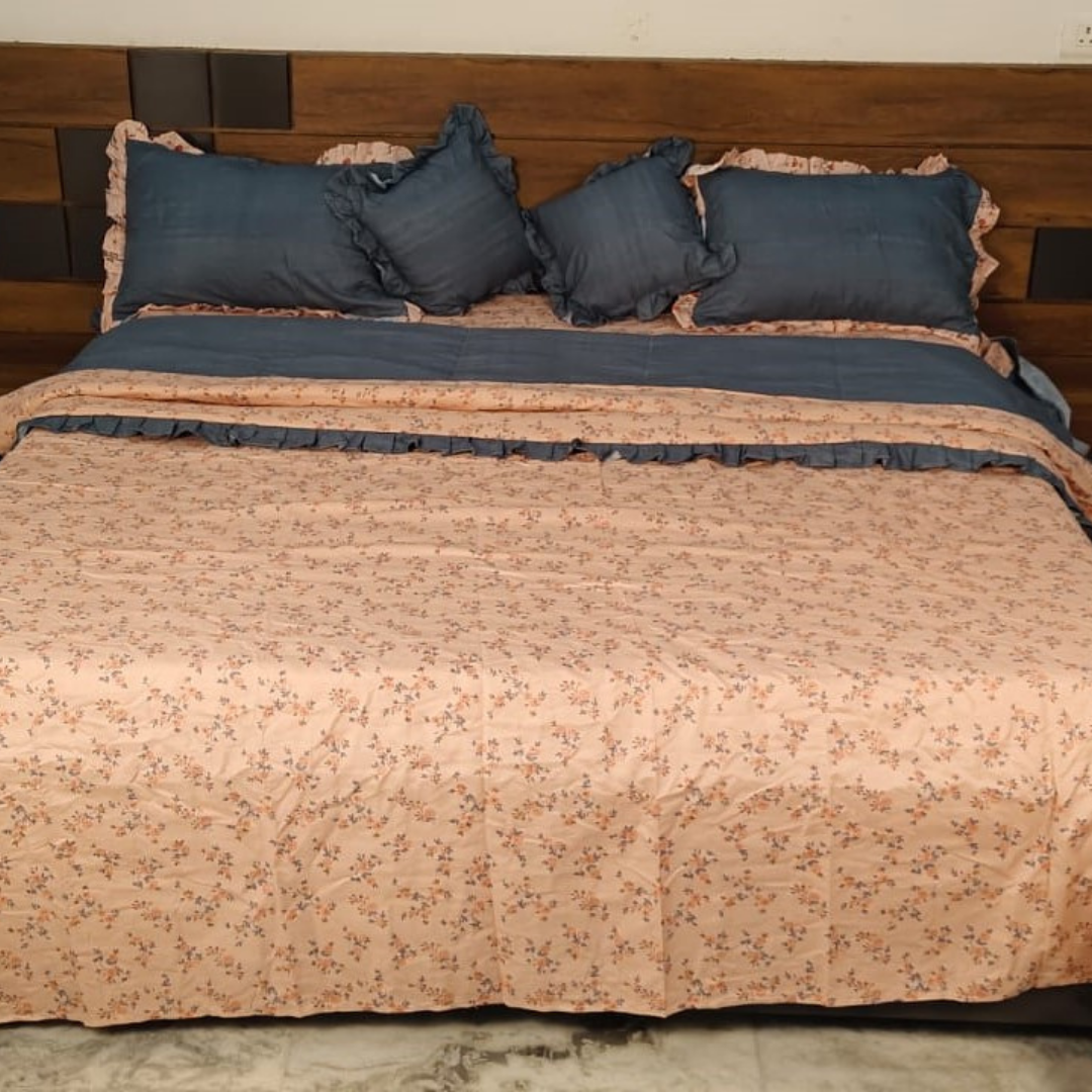 300 TC Glace Cotton Queen Size Bedding Set / Comforter Set